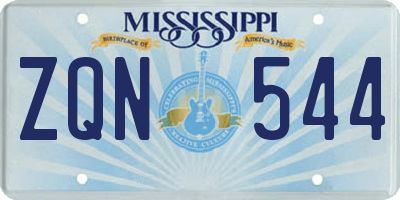 MS license plate ZQN544