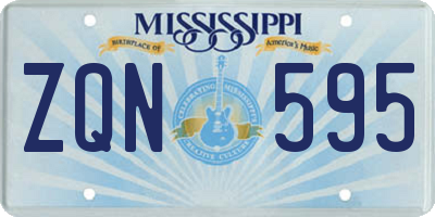 MS license plate ZQN595