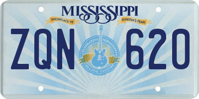 MS license plate ZQN620