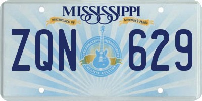 MS license plate ZQN629