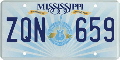 MS license plate ZQN659