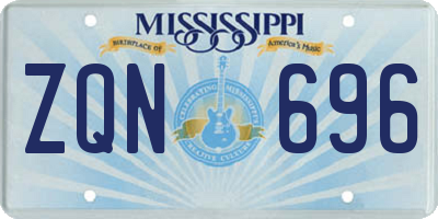 MS license plate ZQN696
