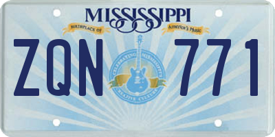 MS license plate ZQN771