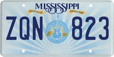 MS license plate ZQN823
