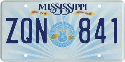 MS license plate ZQN841