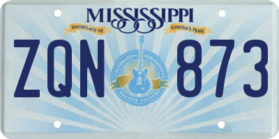 MS license plate ZQN873