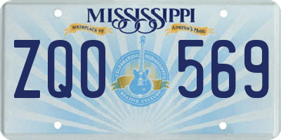 MS license plate ZQO569