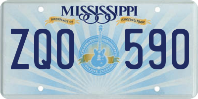 MS license plate ZQO590