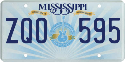 MS license plate ZQO595
