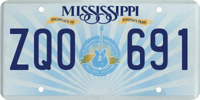 MS license plate ZQO691