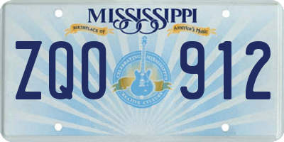 MS license plate ZQO912