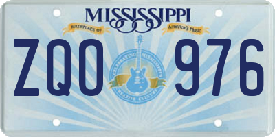 MS license plate ZQO976