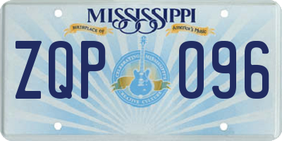 MS license plate ZQP096