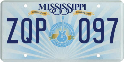 MS license plate ZQP097
