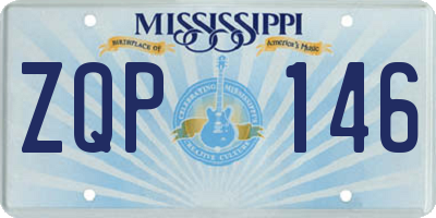MS license plate ZQP146