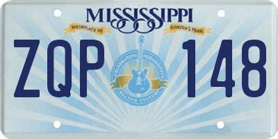 MS license plate ZQP148