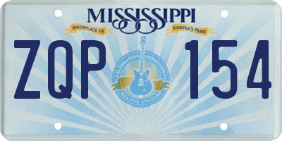 MS license plate ZQP154