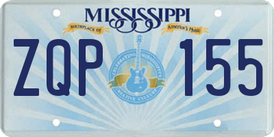 MS license plate ZQP155