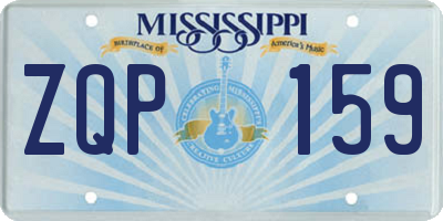 MS license plate ZQP159
