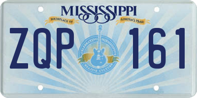 MS license plate ZQP161