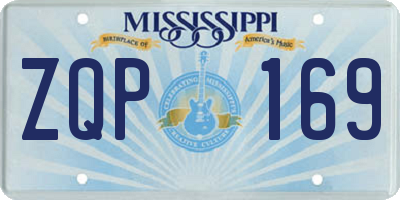 MS license plate ZQP169