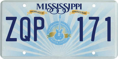MS license plate ZQP171