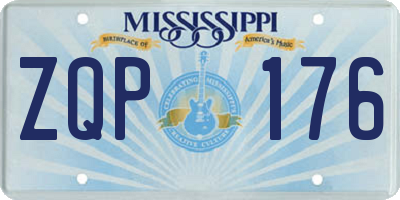 MS license plate ZQP176