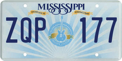 MS license plate ZQP177