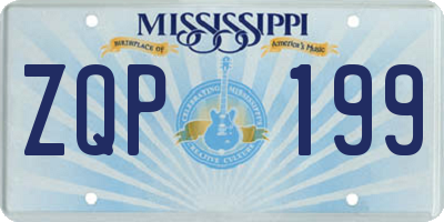 MS license plate ZQP199