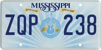 MS license plate ZQP238