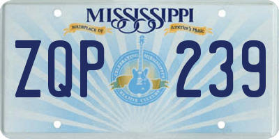 MS license plate ZQP239