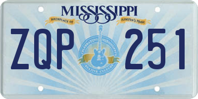MS license plate ZQP251