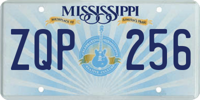 MS license plate ZQP256