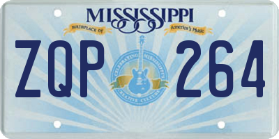 MS license plate ZQP264