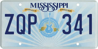 MS license plate ZQP341