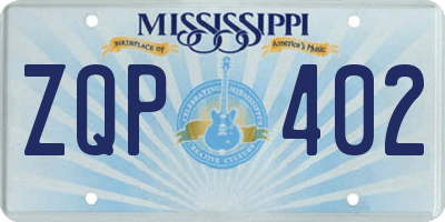 MS license plate ZQP402