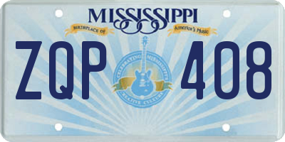 MS license plate ZQP408