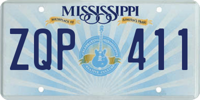 MS license plate ZQP411