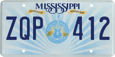 MS license plate ZQP412