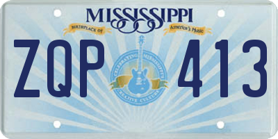 MS license plate ZQP413