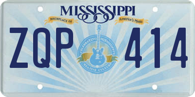 MS license plate ZQP414