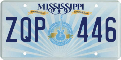 MS license plate ZQP446