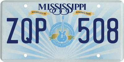MS license plate ZQP508