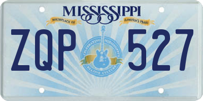 MS license plate ZQP527