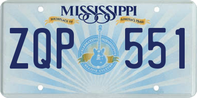MS license plate ZQP551