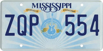 MS license plate ZQP554