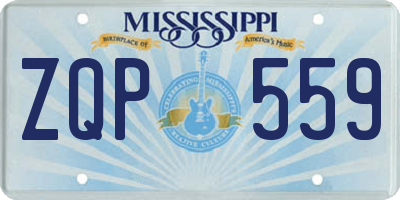 MS license plate ZQP559