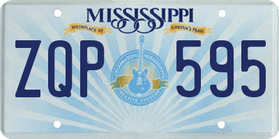 MS license plate ZQP595
