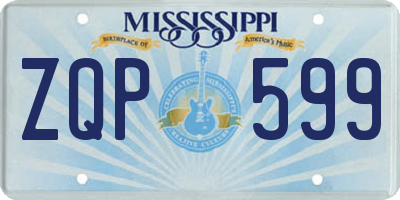 MS license plate ZQP599
