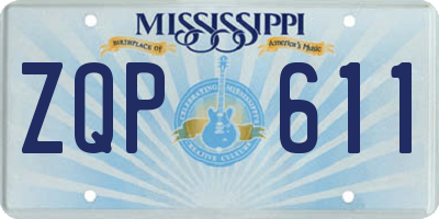 MS license plate ZQP611